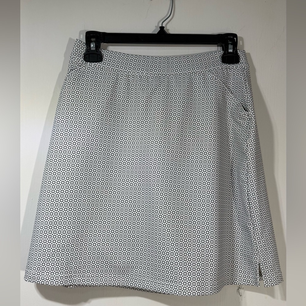 Peter Millar Gray And White Geometric Mini Skort